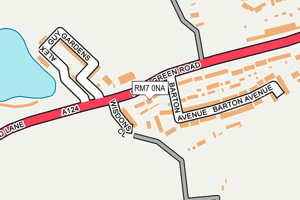 RM7 0NA map - OS OpenMap – Local (Ordnance Survey)
