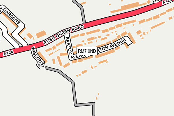 RM7 0ND map - OS OpenMap – Local (Ordnance Survey)