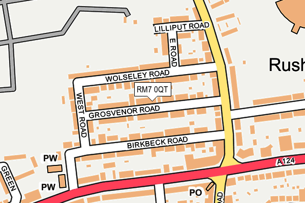 RM7 0QT map - OS OpenMap – Local (Ordnance Survey)