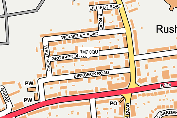 RM7 0QU map - OS OpenMap – Local (Ordnance Survey)