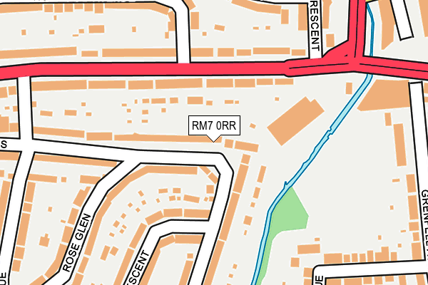 RM7 0RR map - OS OpenMap – Local (Ordnance Survey)