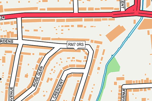 RM7 0RS map - OS OpenMap – Local (Ordnance Survey)