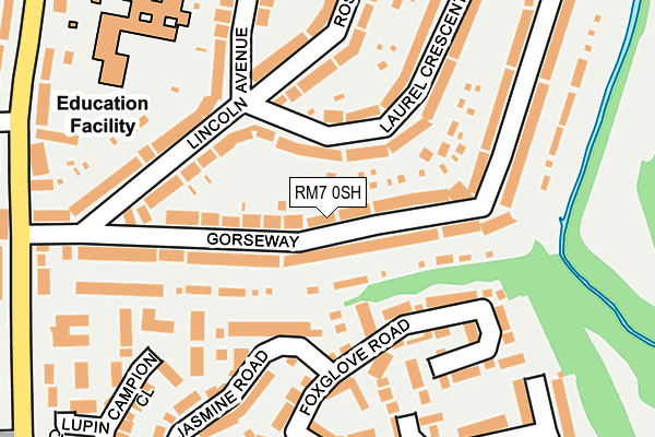 RM7 0SH map - OS OpenMap – Local (Ordnance Survey)