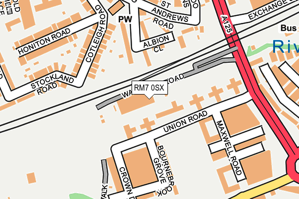 RM7 0SX map - OS OpenMap – Local (Ordnance Survey)