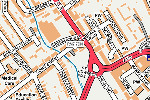 RM7 7DN map - OS OpenMap – Local (Ordnance Survey)