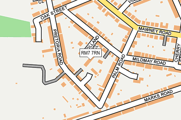 RM7 7RN map - OS OpenMap – Local (Ordnance Survey)