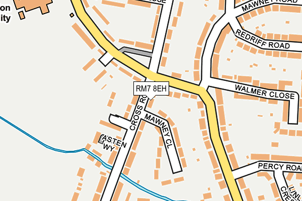 RM7 8EH map - OS OpenMap – Local (Ordnance Survey)