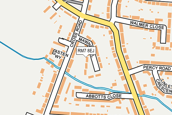 RM7 8EJ map - OS OpenMap – Local (Ordnance Survey)