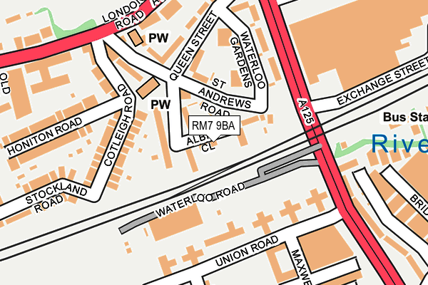 RM7 9BA map - OS OpenMap – Local (Ordnance Survey)