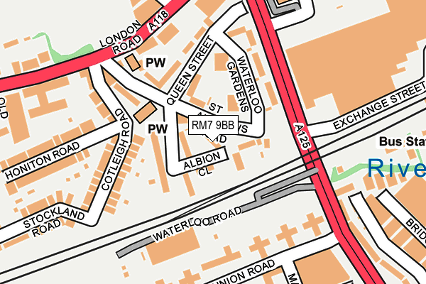 RM7 9BB map - OS OpenMap – Local (Ordnance Survey)