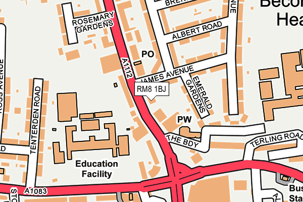 Map of THE PIZZERT &  GRILL LTD at local scale