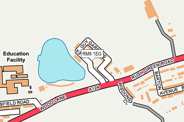 RM8 1EG map - OS OpenMap – Local (Ordnance Survey)