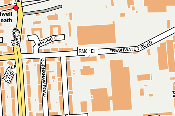 RM8 1EH map - OS OpenMap – Local (Ordnance Survey)
