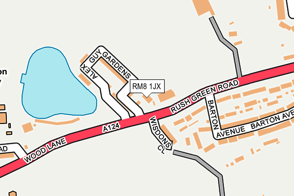 RM8 1JX map - OS OpenMap – Local (Ordnance Survey)