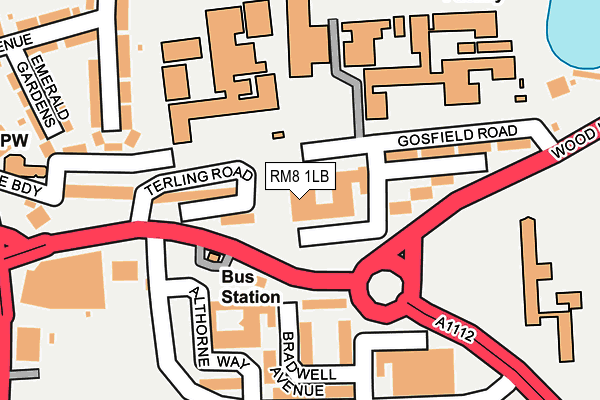 RM8 1LB map - OS OpenMap – Local (Ordnance Survey)