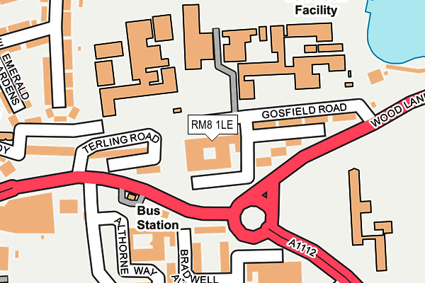 RM8 1LE map - OS OpenMap – Local (Ordnance Survey)