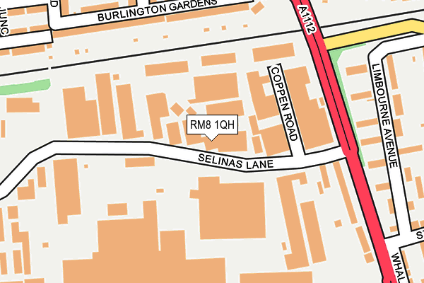 Map of THE BLUE HOUSE LAUNDRY LTD at local scale