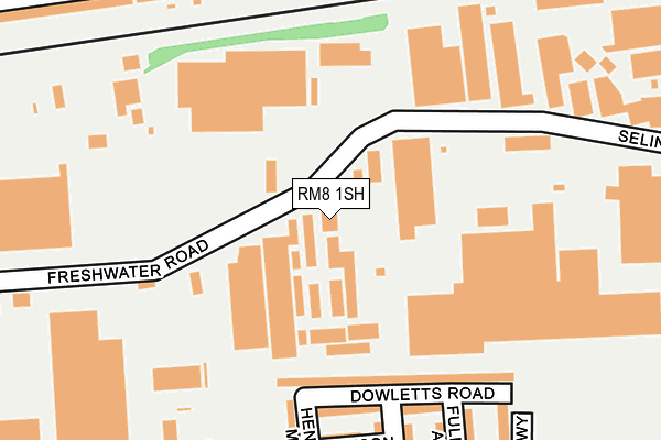 RM8 1SH map - OS OpenMap – Local (Ordnance Survey)