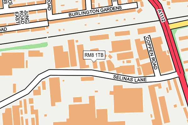 RM8 1TB map - OS OpenMap – Local (Ordnance Survey)