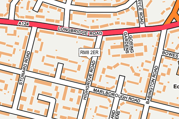RM8 2ER map - OS OpenMap – Local (Ordnance Survey)