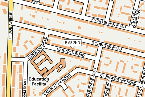 RM8 2ND map - OS OpenMap – Local (Ordnance Survey)