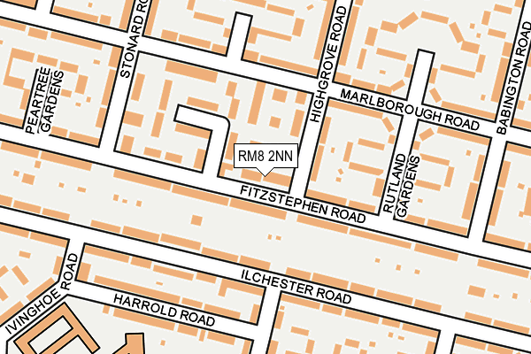 RM8 2NN map - OS OpenMap – Local (Ordnance Survey)