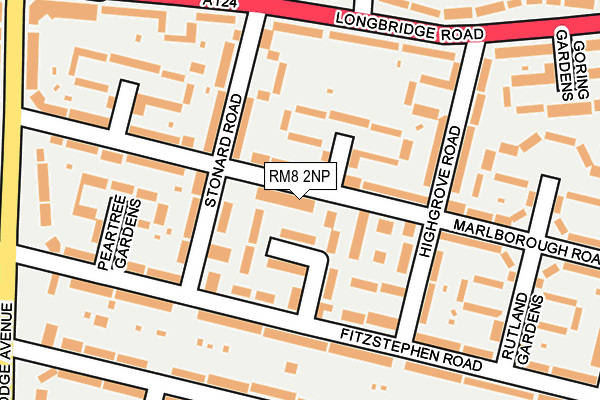 RM8 2NP map - OS OpenMap – Local (Ordnance Survey)