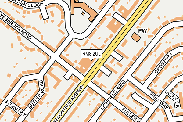 Map of AS CLADDING AND ROOFING LTD at local scale