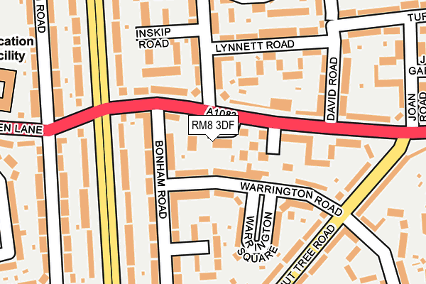 RM8 3DF map - OS OpenMap – Local (Ordnance Survey)