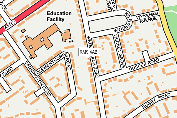 RM9 4AB map - OS OpenMap – Local (Ordnance Survey)
