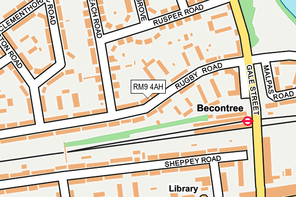 RM9 4AH map - OS OpenMap – Local (Ordnance Survey)