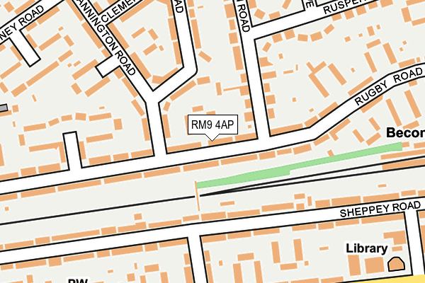RM9 4AP map - OS OpenMap – Local (Ordnance Survey)