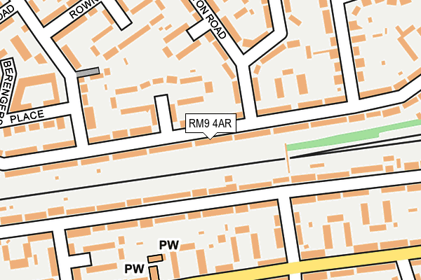 RM9 4AR map - OS OpenMap – Local (Ordnance Survey)