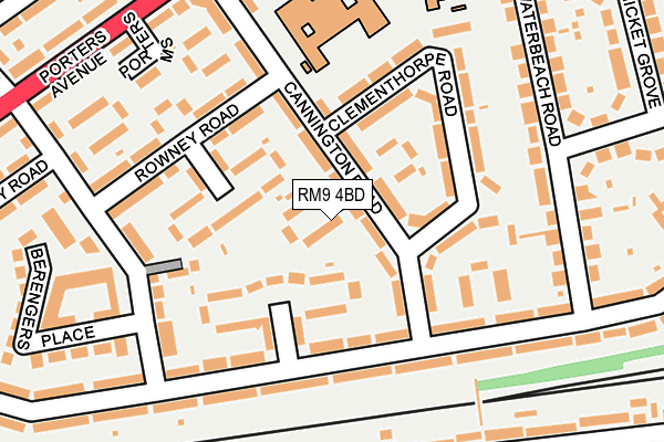 RM9 4BD map - OS OpenMap – Local (Ordnance Survey)