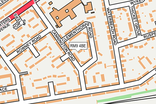 RM9 4BE map - OS OpenMap – Local (Ordnance Survey)