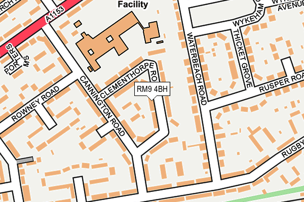 RM9 4BH map - OS OpenMap – Local (Ordnance Survey)