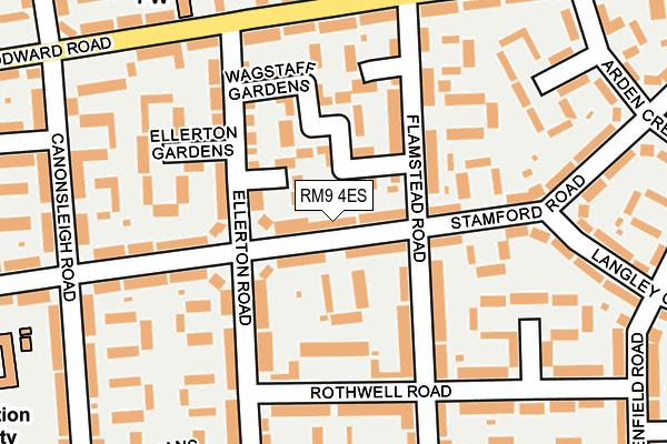 RM9 4ES map - OS OpenMap – Local (Ordnance Survey)