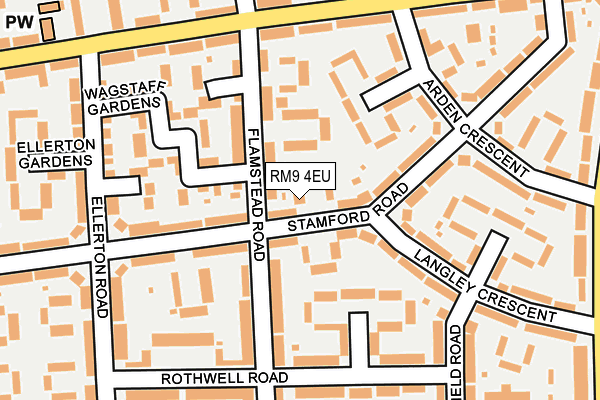 RM9 4EU map - OS OpenMap – Local (Ordnance Survey)