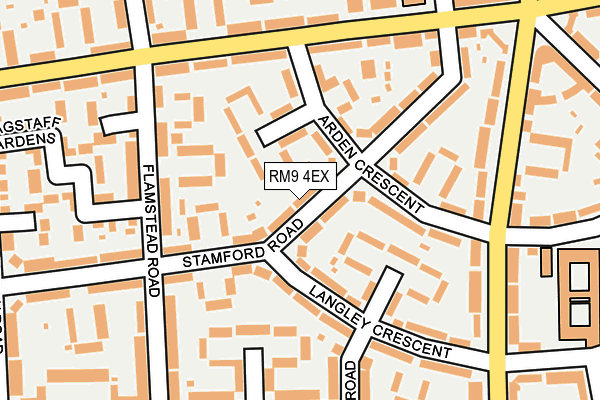 RM9 4EX map - OS OpenMap – Local (Ordnance Survey)