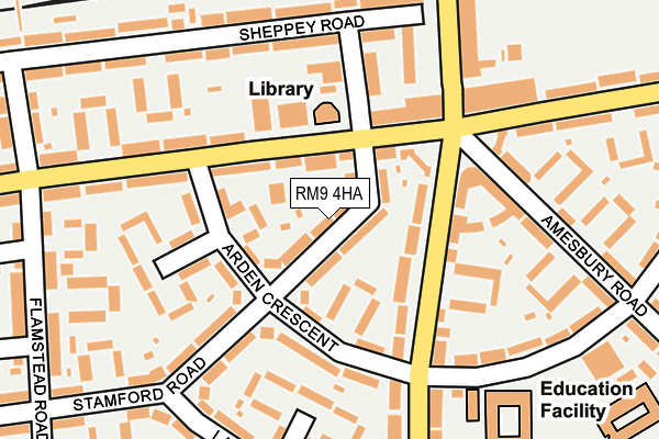 RM9 4HA map - OS OpenMap – Local (Ordnance Survey)