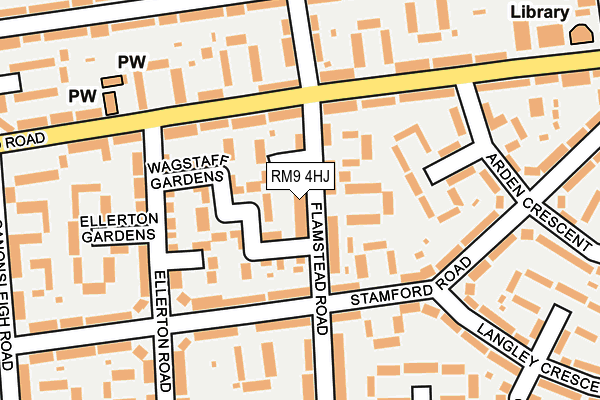 RM9 4HJ map - OS OpenMap – Local (Ordnance Survey)
