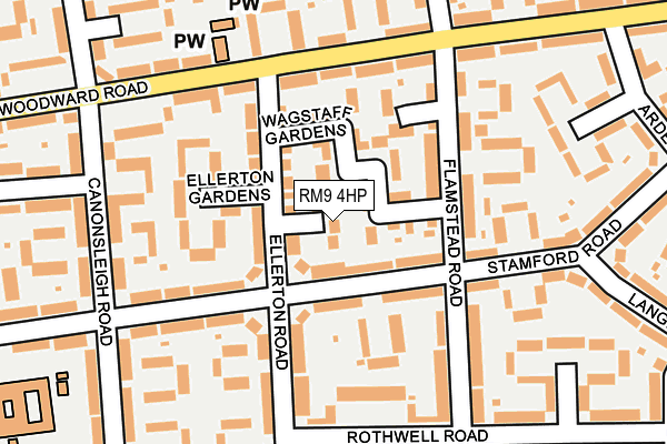 RM9 4HP map - OS OpenMap – Local (Ordnance Survey)