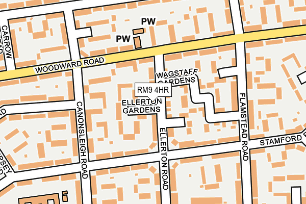 RM9 4HR map - OS OpenMap – Local (Ordnance Survey)