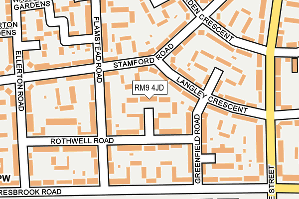 RM9 4JD map - OS OpenMap – Local (Ordnance Survey)