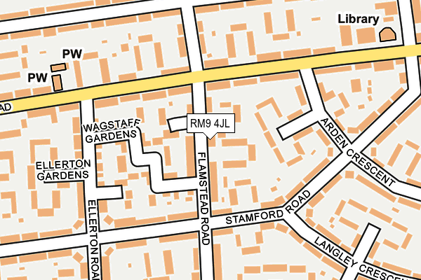 RM9 4JL map - OS OpenMap – Local (Ordnance Survey)