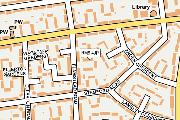 RM9 4JP map - OS OpenMap – Local (Ordnance Survey)