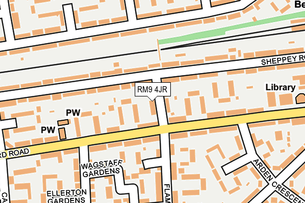 RM9 4JR map - OS OpenMap – Local (Ordnance Survey)