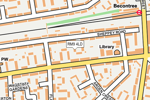 RM9 4LD map - OS OpenMap – Local (Ordnance Survey)