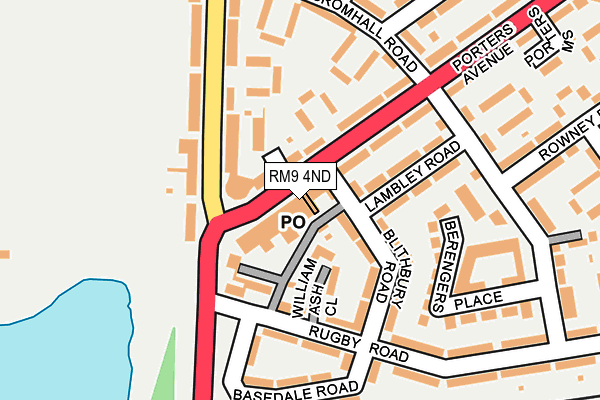 RM9 4ND map - OS OpenMap – Local (Ordnance Survey)