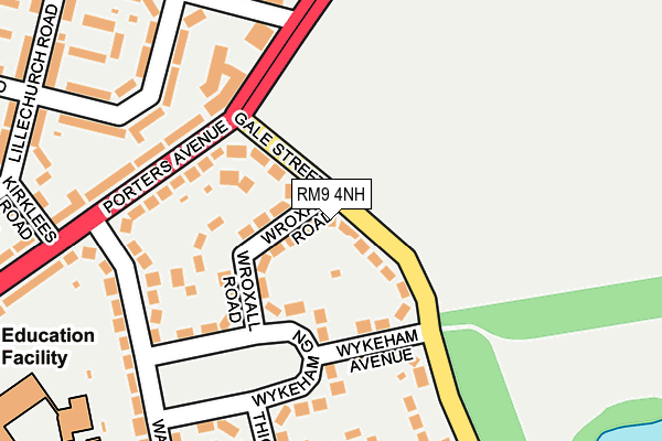 RM9 4NH map - OS OpenMap – Local (Ordnance Survey)
